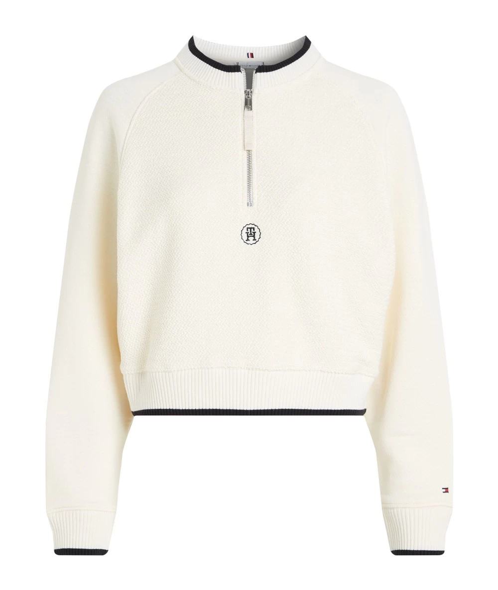 Tommy Hilfiger Γυναικείο cropped φούτερ με φερμουάρ. 1