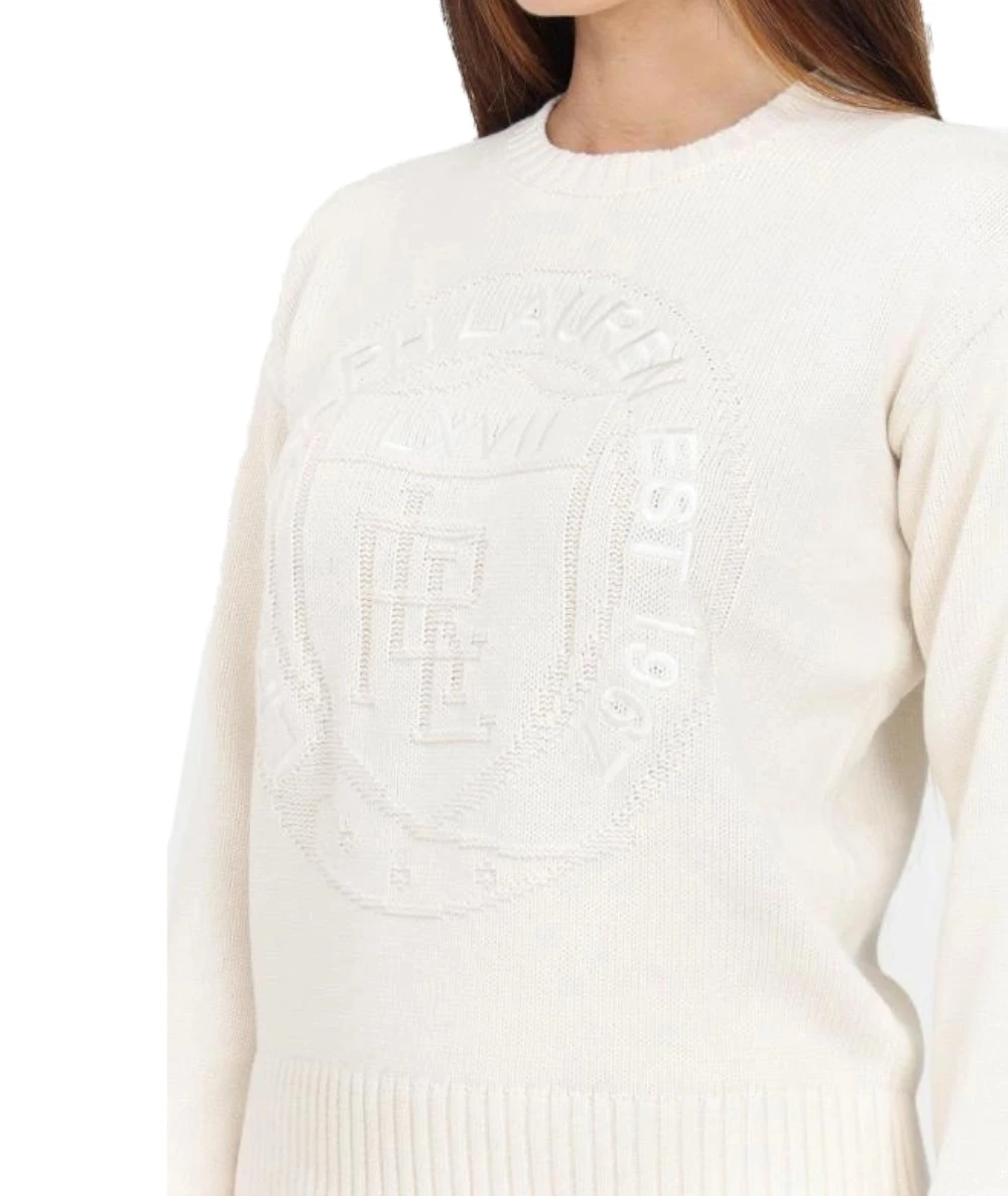 Ralph Lauren Women's Sweater With Embroidered House Logo On The Front. 2