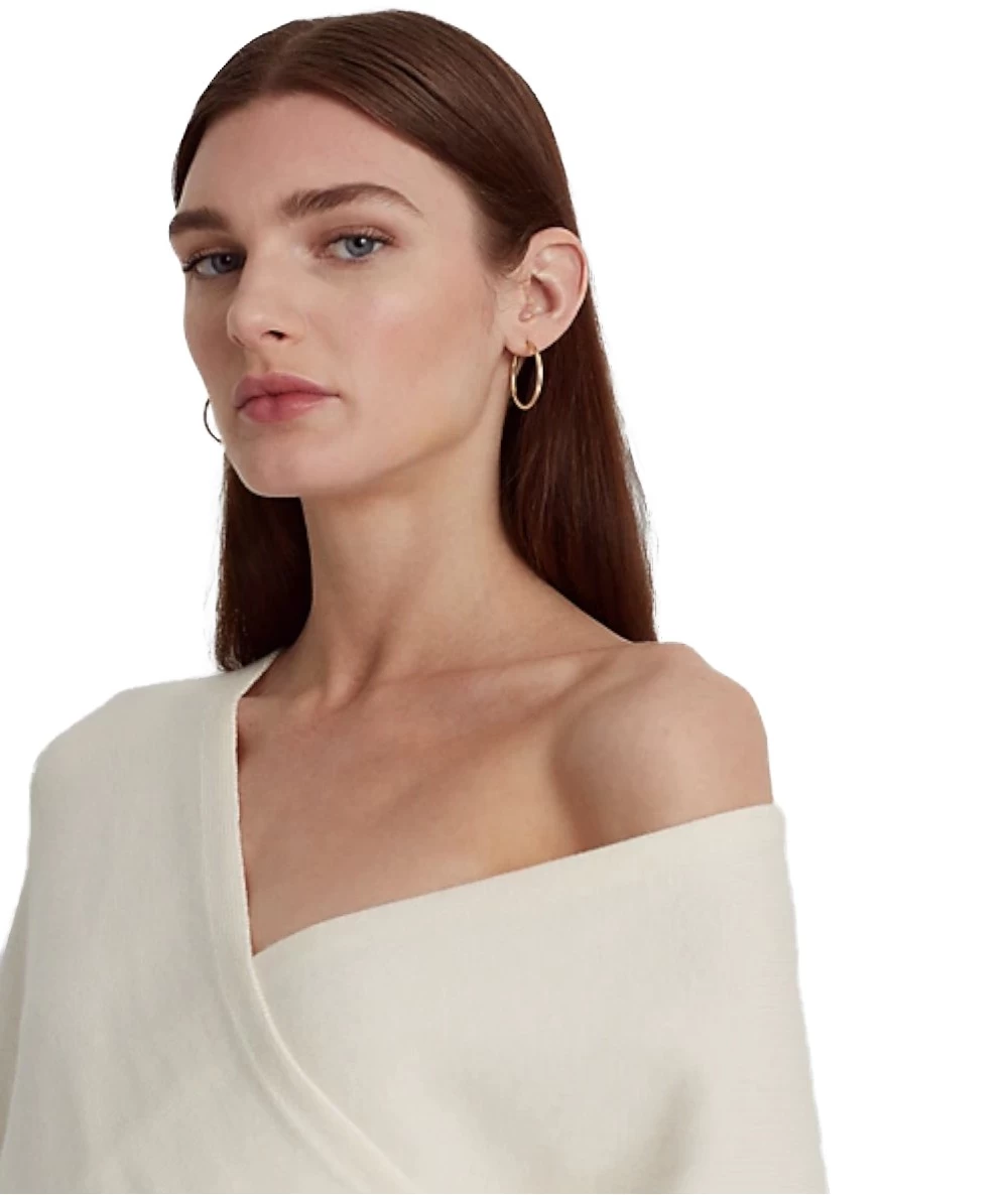 Ralph Lauren Women's Cotton-Blend Surplice Jumper 3