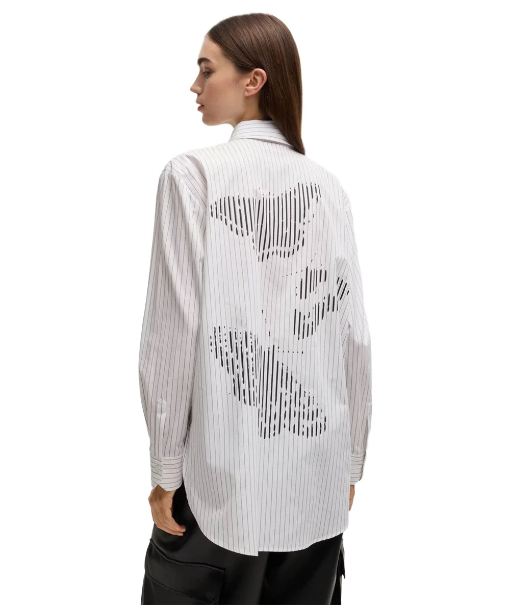 Hugo Boss Women's Long Sleeve Oversized Shirt 4