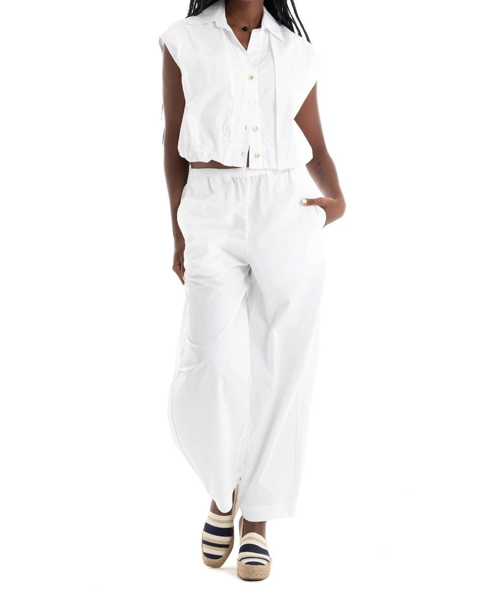 BLACK & BLACK Women's cropped sleeveless shirt with pleats 5