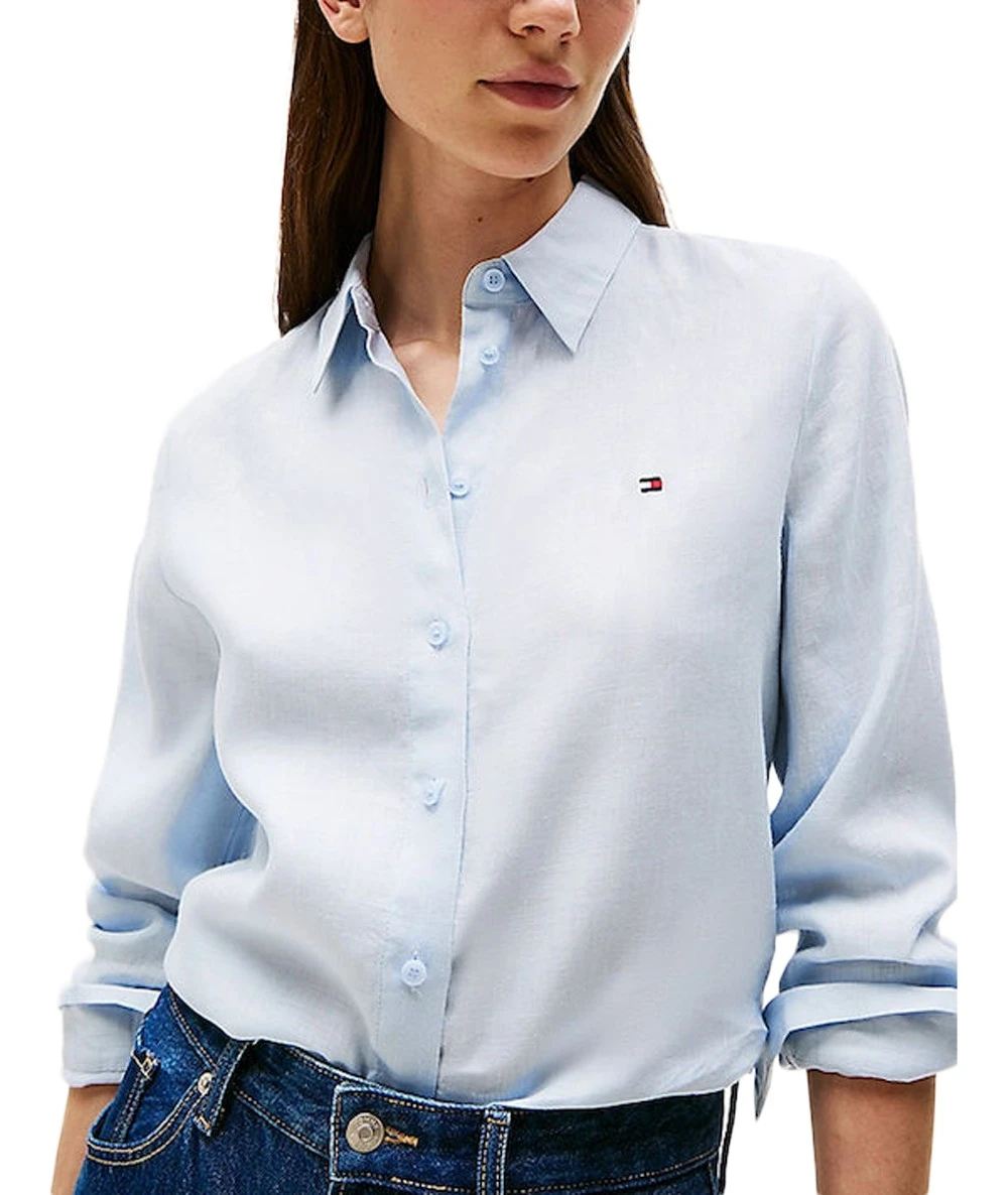 Tommy Hilfiger Γυναικείο Κλασικό Λινό Πουκάμισο  2