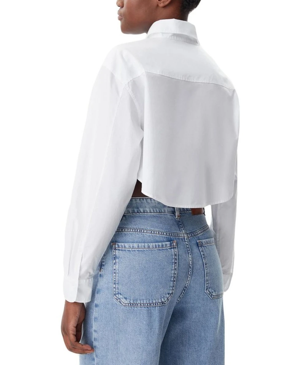 Calvin Klein Γυναικείο crop πουκάμισο 2