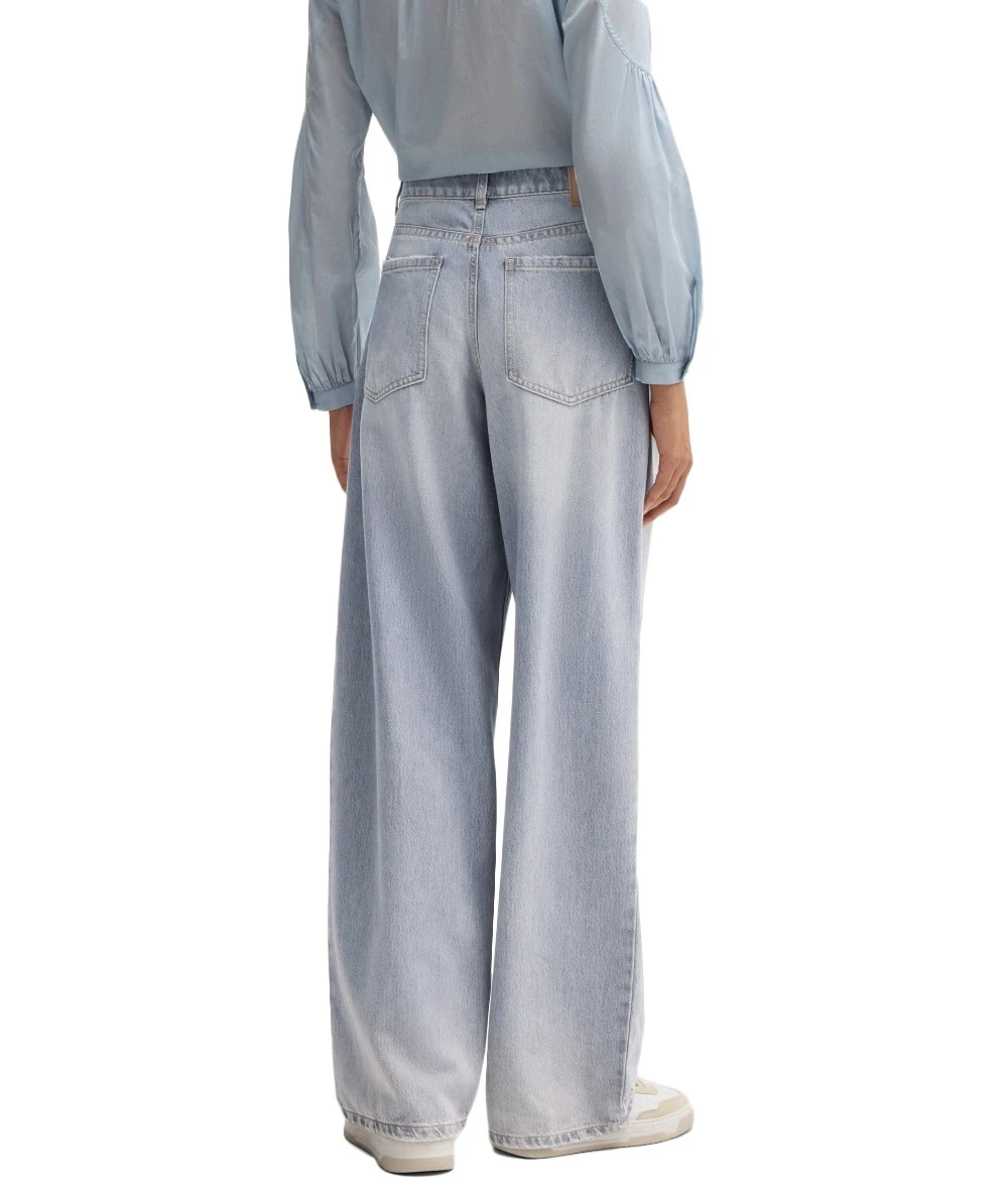 BOSS Women's High-Waisted Wide Leg Jeans in a Relaxed Fit. 2