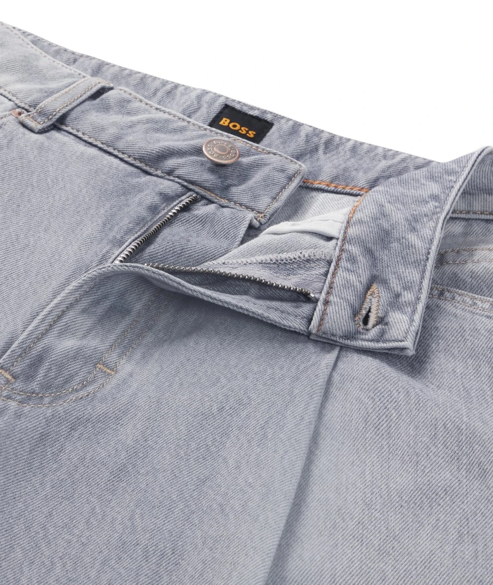 BOSS Women's High-Waisted Wide Leg Jeans in a Relaxed Fit. 4