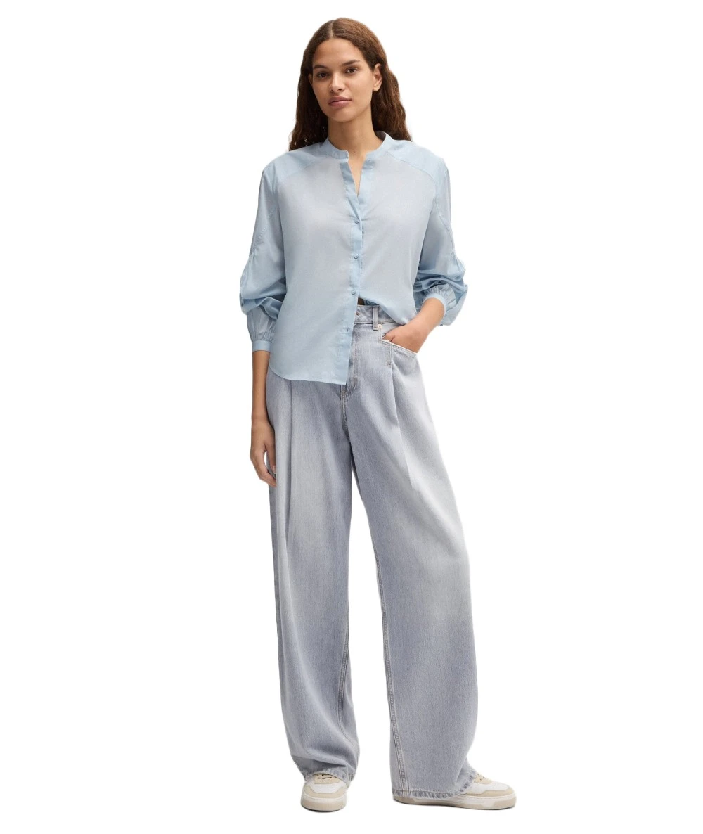 BOSS Women's High-Waisted Wide Leg Jeans in a Relaxed Fit. 6