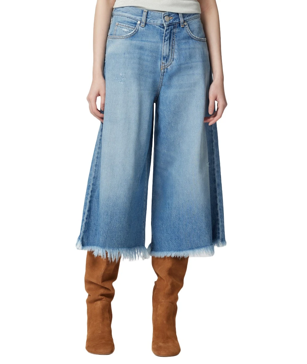 PINKO Γυναικεία Φαρδιά τζιν βερμούδα από απαλό denim 1