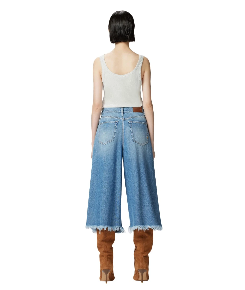 PINKO Γυναικεία Φαρδιά τζιν βερμούδα από απαλό denim 2