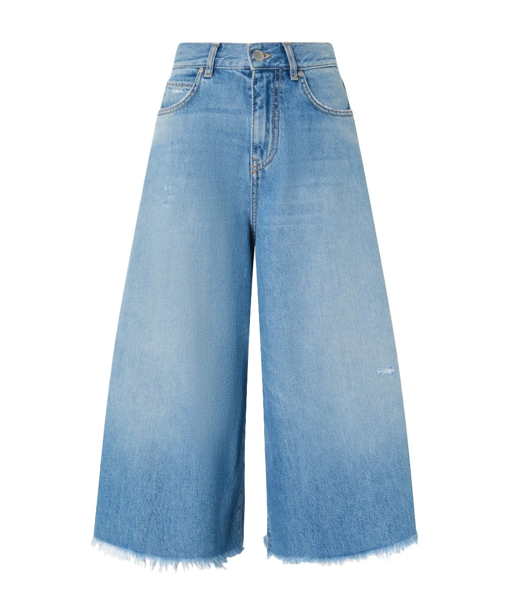 PINKO Γυναικεία Φαρδιά τζιν βερμούδα από απαλό denim 5