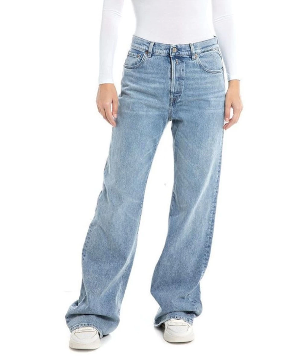 Replay Flared Relaxed Fit Jean with Zipper 1