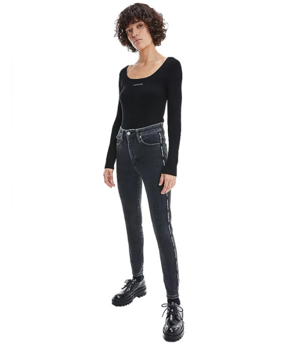 Calvin Klein Ψηλόμεσο Skinny Fit Γυναικείο Jean Παντελόνι. 4