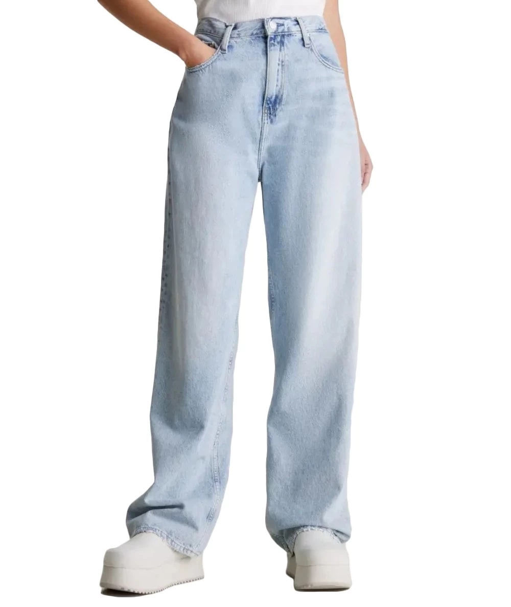 Calvin Klein High Rise Relaxeg Women's High Waist Relaxed Jeans. 1
