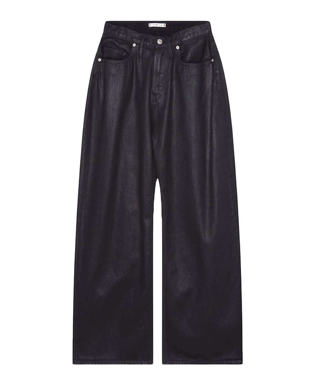 Tommy Hilfiger Mid Rise Relaxed Coated Black Jeans  6
