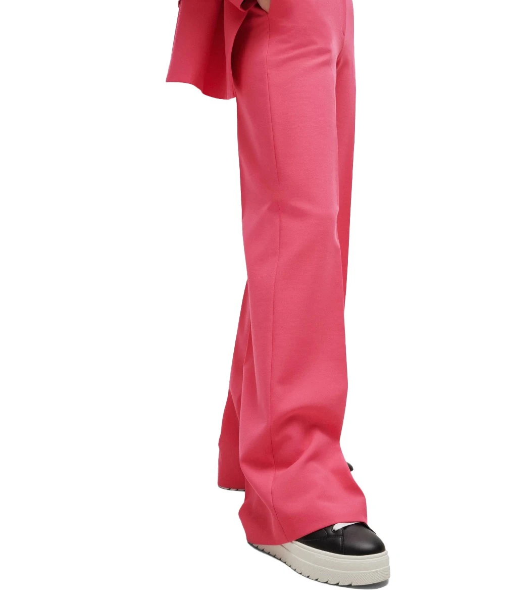 Regular fit high waisted trousers with flared leg 3