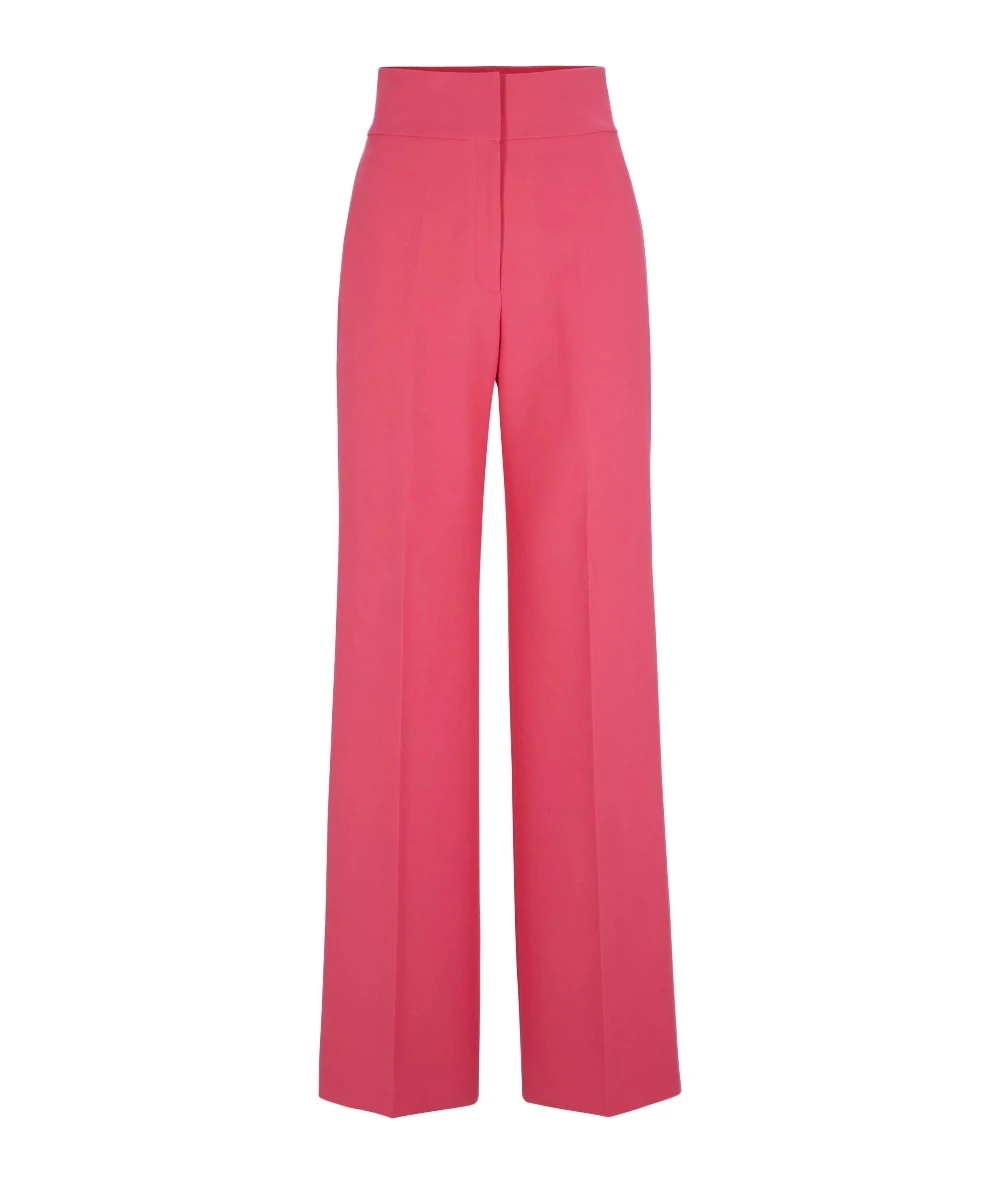 Regular fit high waisted trousers with flared leg 5