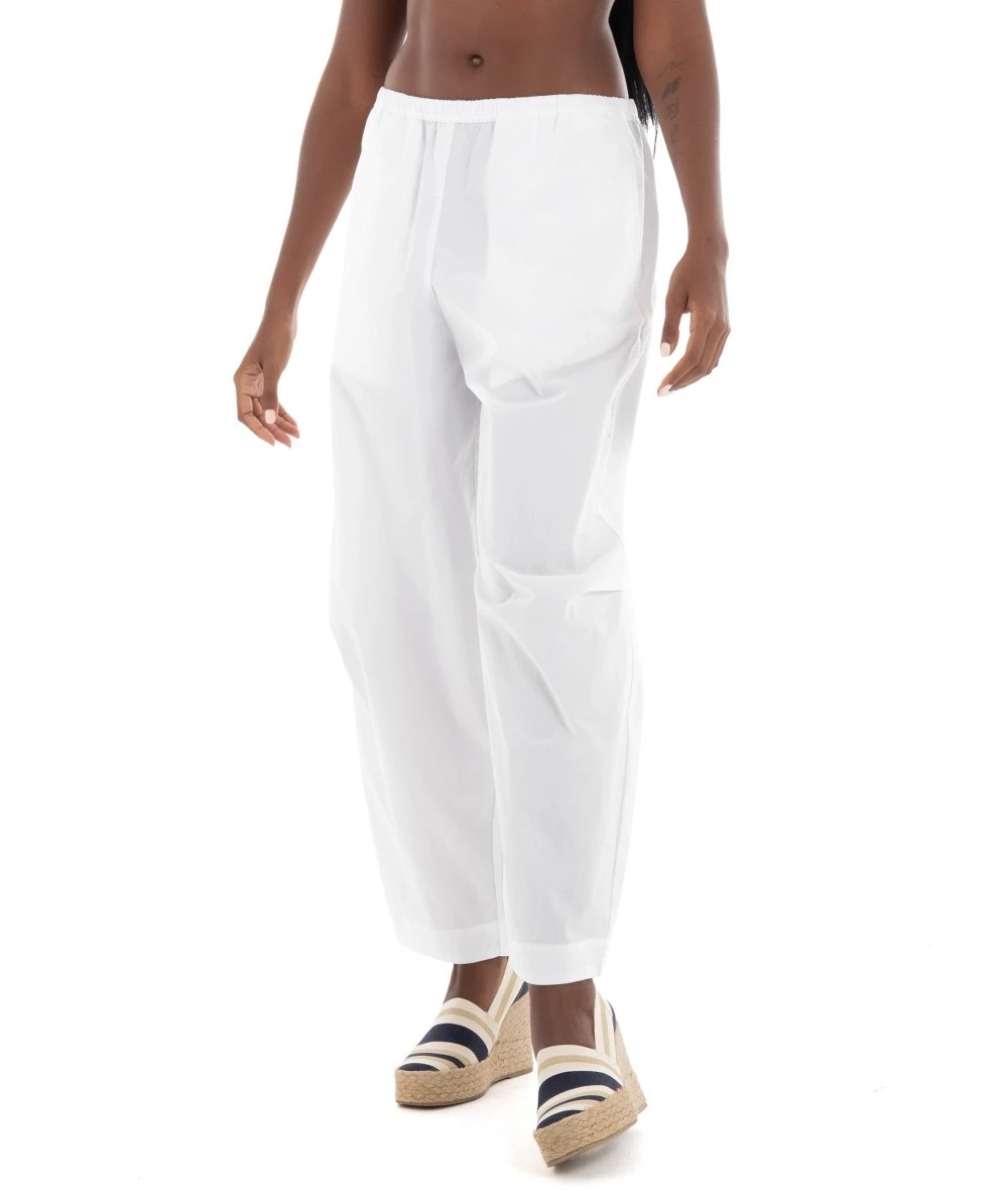 BLACK & BLACK Γυναικείο ψηλόμεσο cropped παντελόνι με ελαστική μέση και χαλαρή εφαρμογή 5