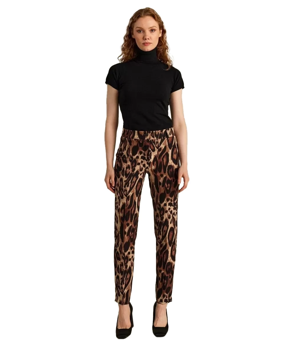 FOREL Γυναικείο Παντελόνι animal print 1