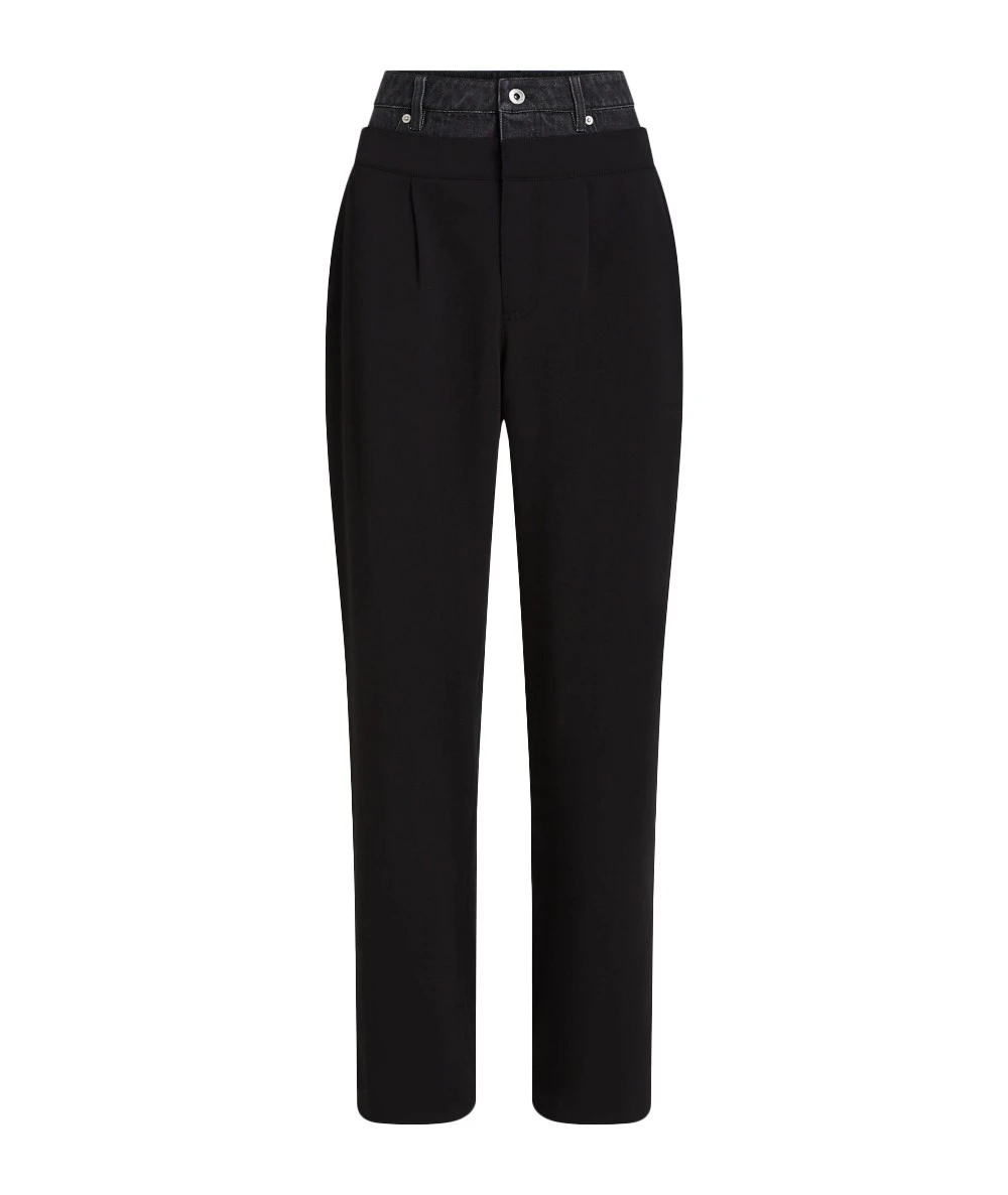 Karl Lagerfeld Γυναικείο Παντελόνι από Μιξ Υλικών Mom Jeans 5