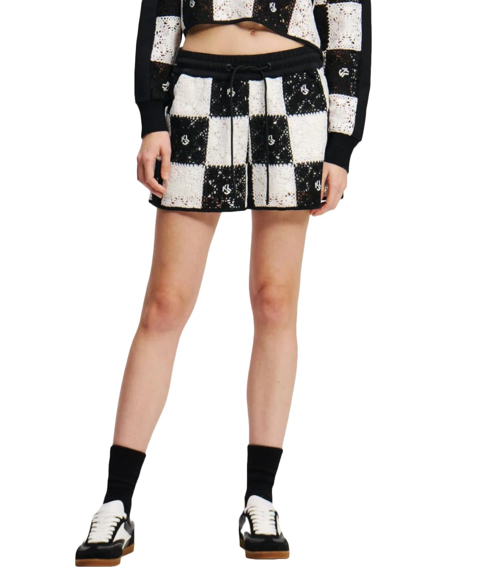 Karl Lagerfeld Γυναικείο Ψηλόμεσο Πλεκτό Σορτς 1