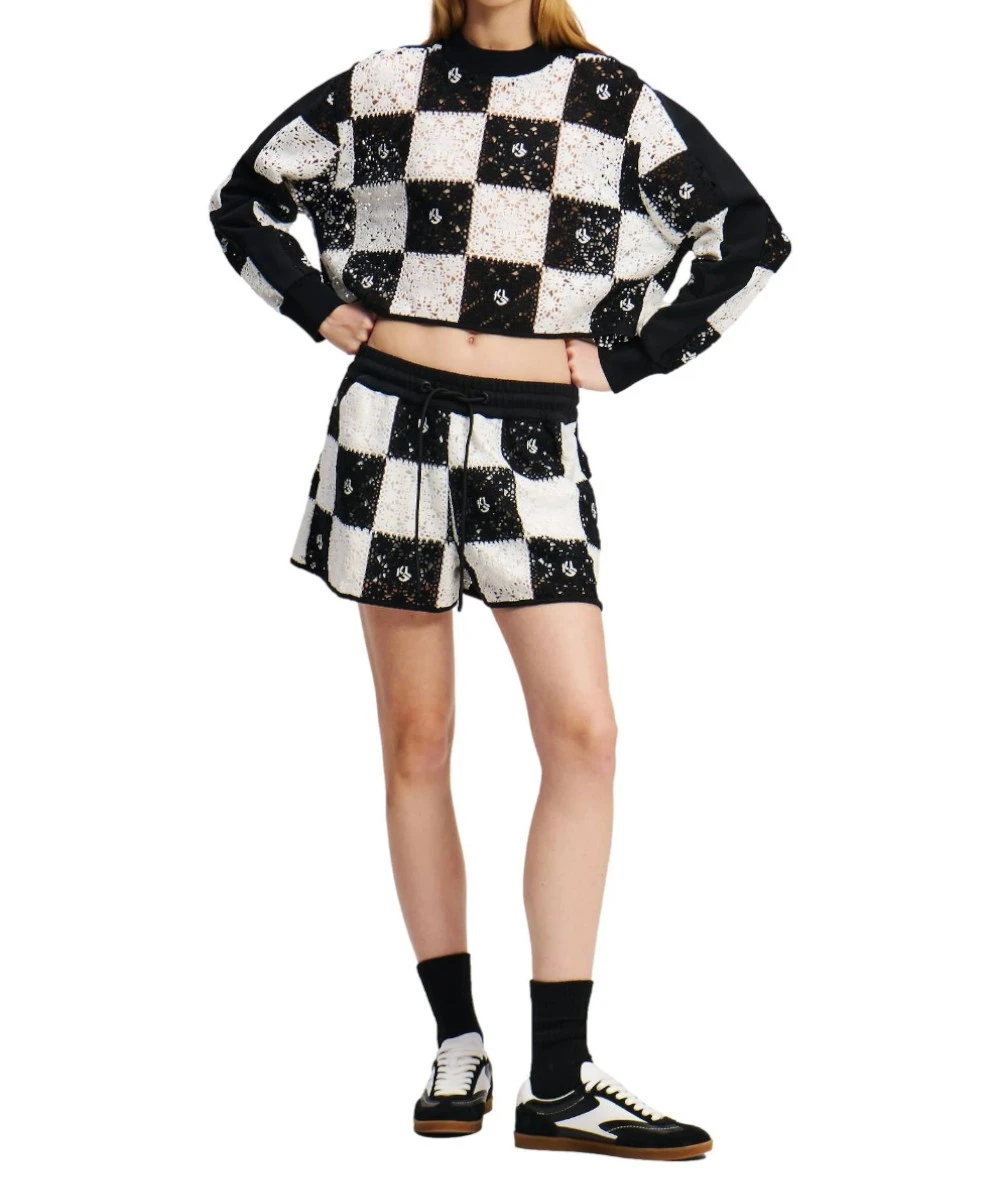 Karl Lagerfeld Γυναικείο Ψηλόμεσο Πλεκτό Σορτς 4