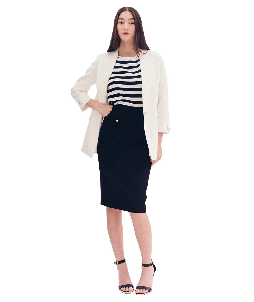 FOREL Γυναικεία ψηλόμεση Φούστα Pencil  4