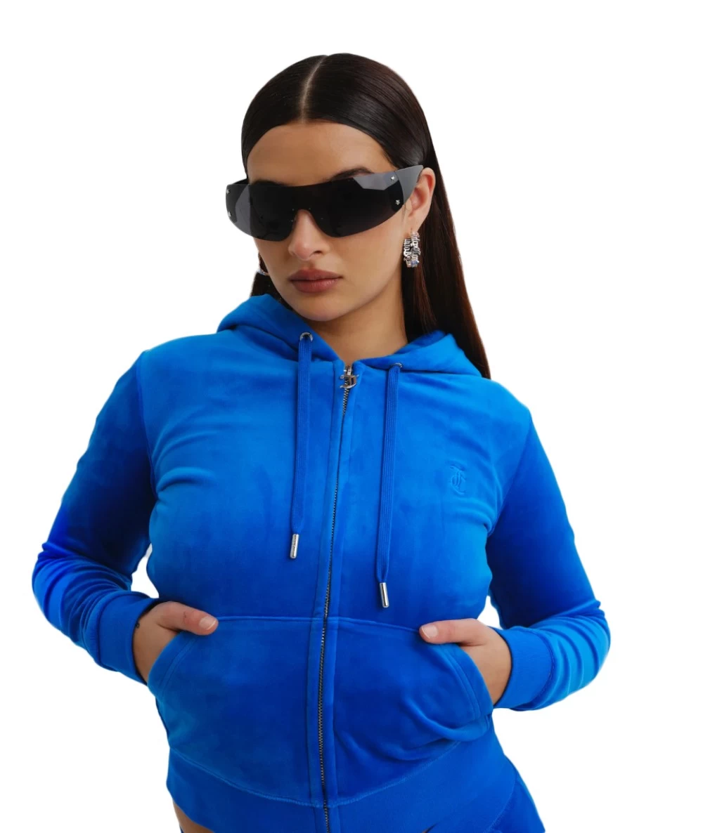 Juicy Couture Women's Velvet Hooded Cardigan 1