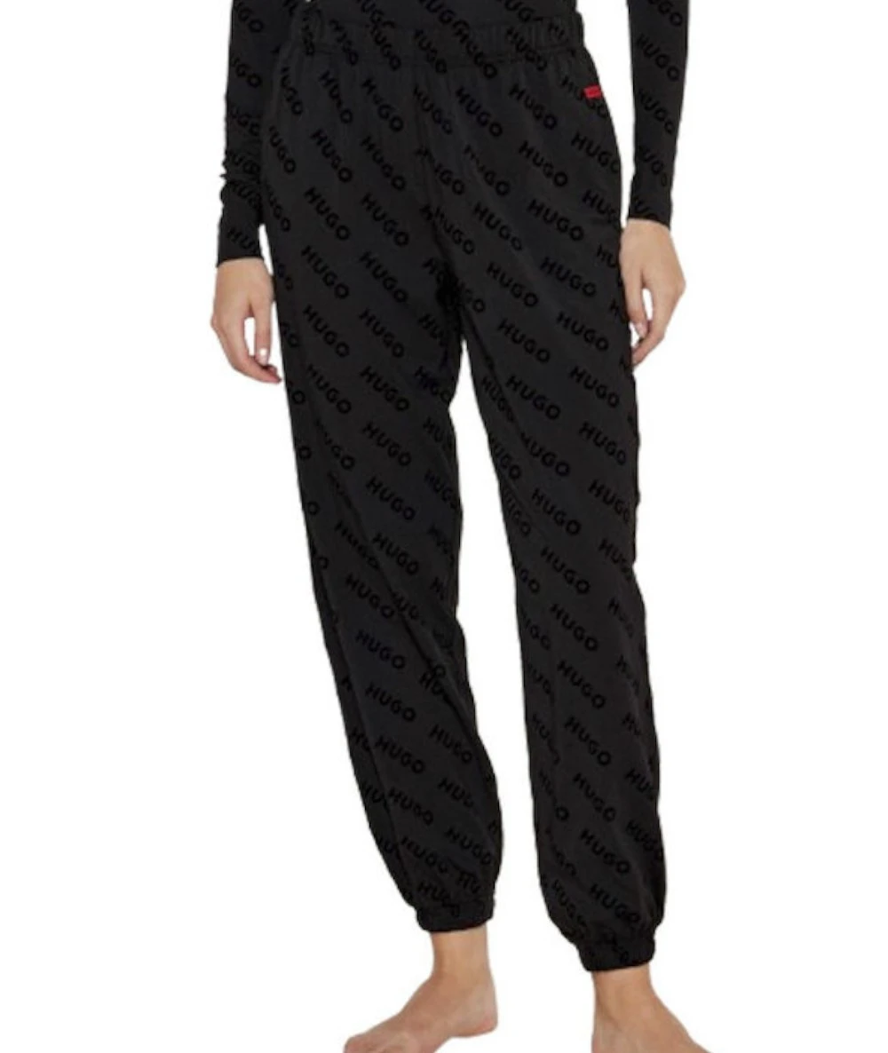 HUGO Women's Tracksuit Bottoms With All Over Logo. 2