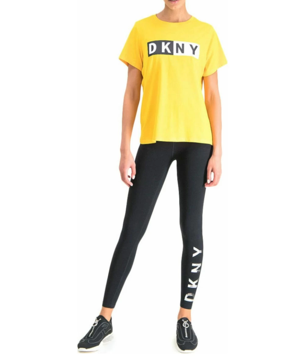 DKNY Γυναικείο Αθλητικό κολάν με μεταλιζέ λογότυπο στο πόδι. 4