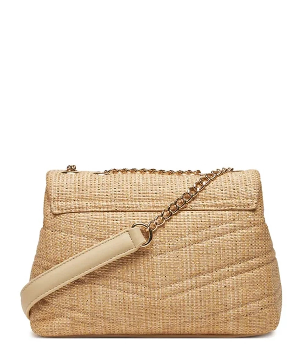 VALENTINO Γυναικεία Τσάντα Ώμου με Γκλίτερ και Ψάθα 2