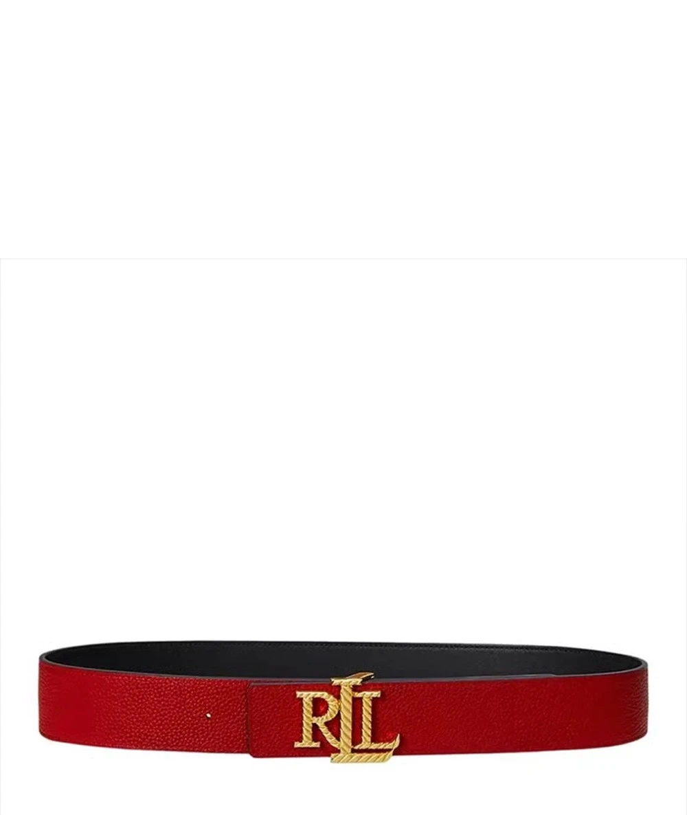 Polo Ralph Lauren Γυναικεία Δερμάτινη Ζώνη Διπλής Όψης με Ανάγλυφο Λογότυπο 3 εκ 2