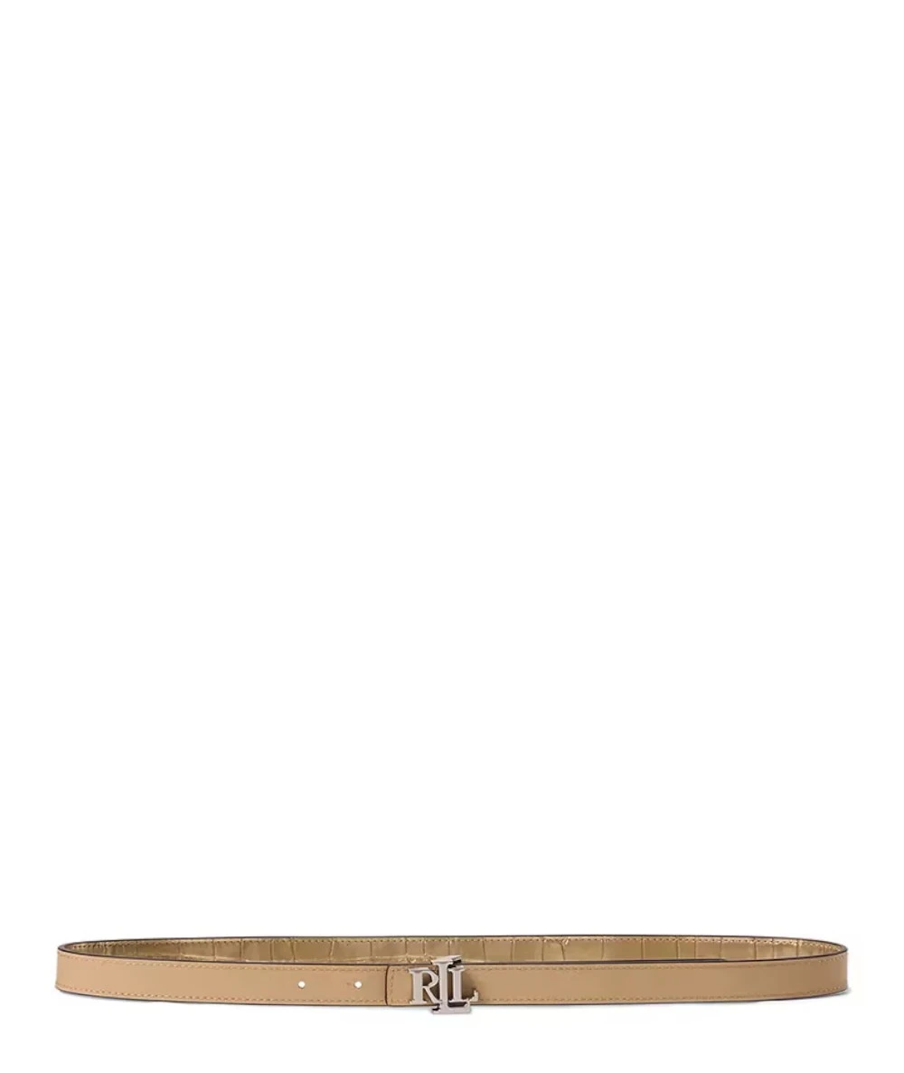 RALPH LAUREN Γυναικεία Δερμάτινη Ζώνη Διπλής Όψης 2 cm 2