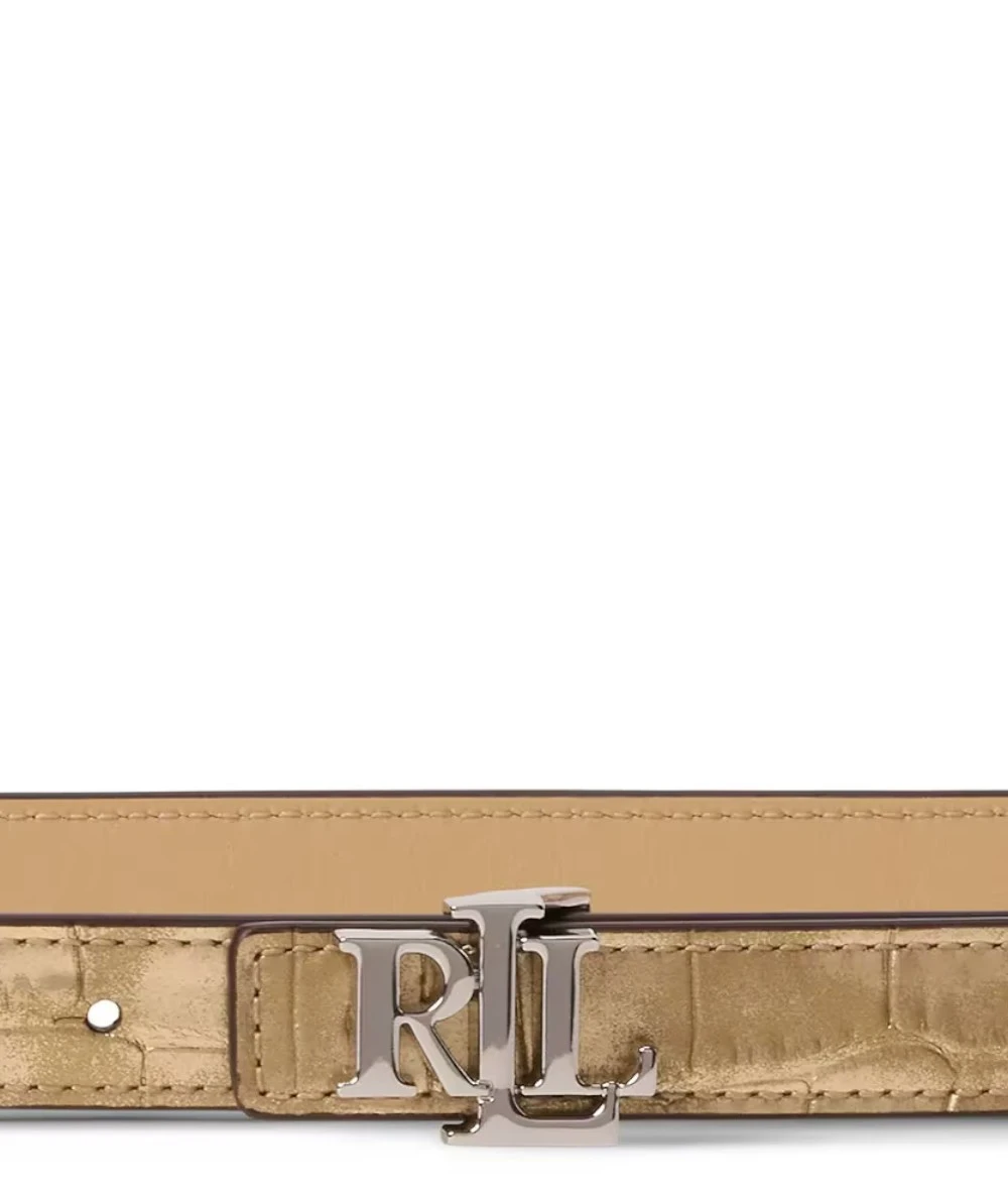 RALPH LAUREN Γυναικεία Δερμάτινη Ζώνη Διπλής Όψης 2 cm 3
