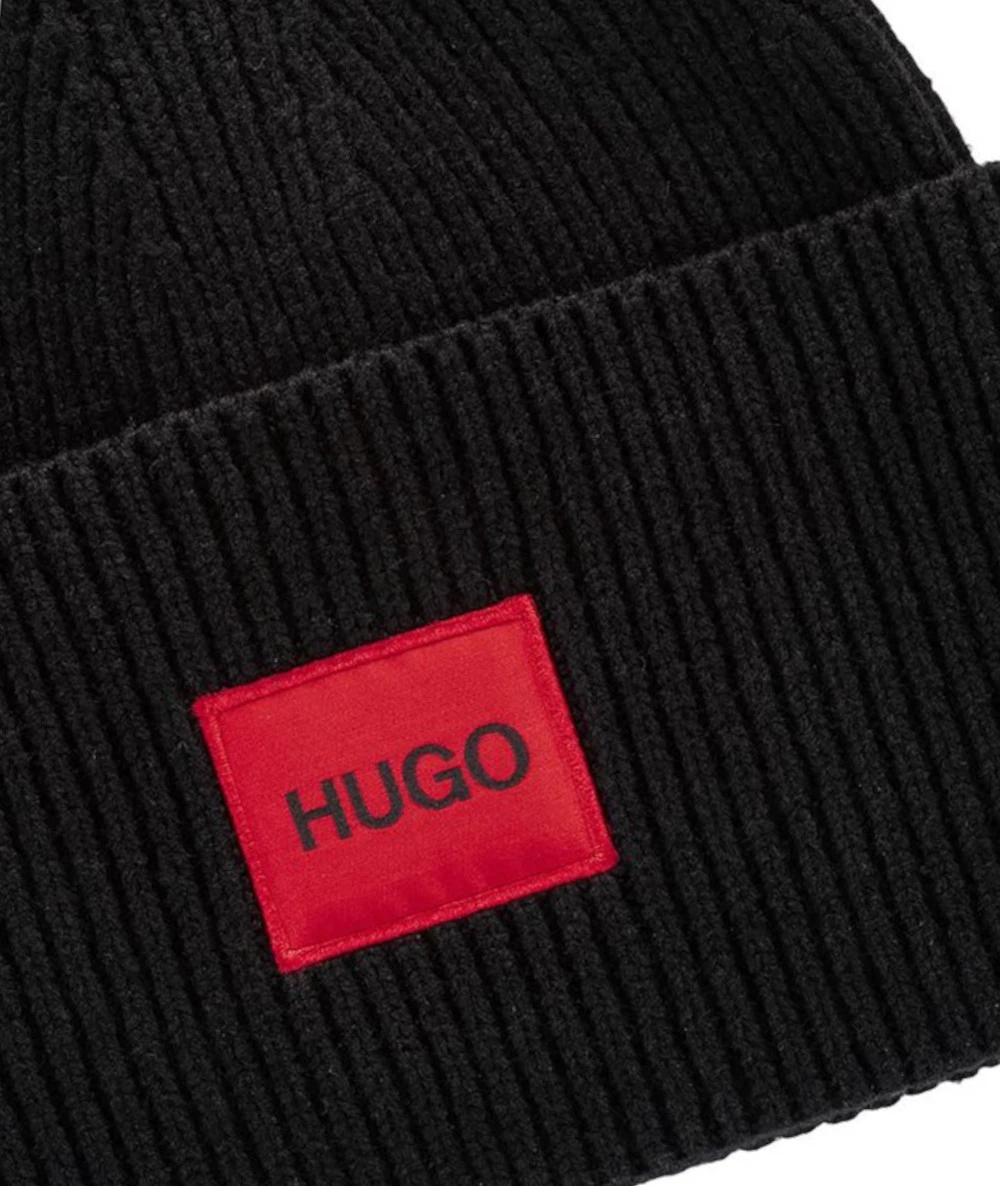HUGO Γυναικείος Σκούφος Ribbed Με Logo Patch 2