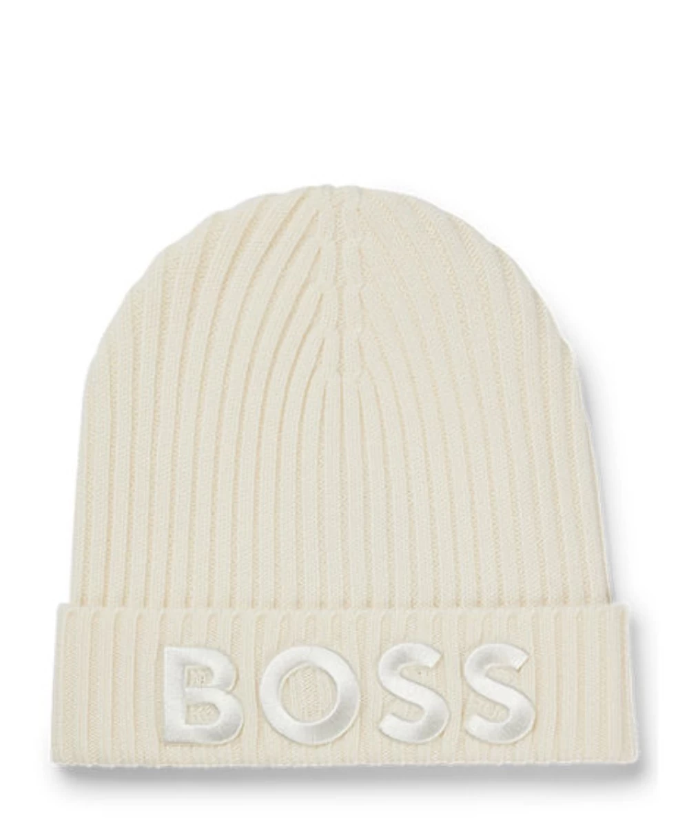BOSS Zaryan Beanie Unisex Σκούφος με Rib Πλέξη 1