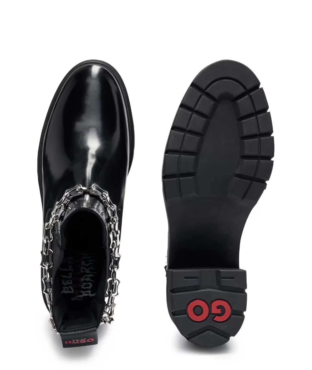 HUGO Bella Poarch Women's Leather Boots 3