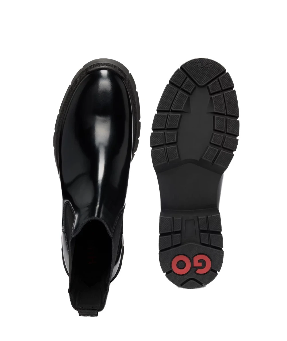 Block-heel Chelsea boots in faux leather 4