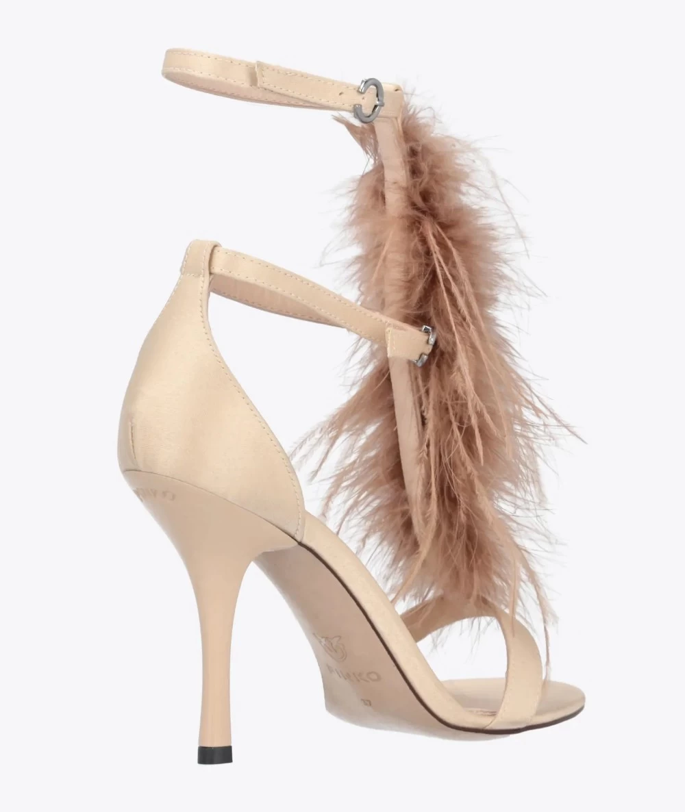 Pinko Women's Sandals With Feathers 3