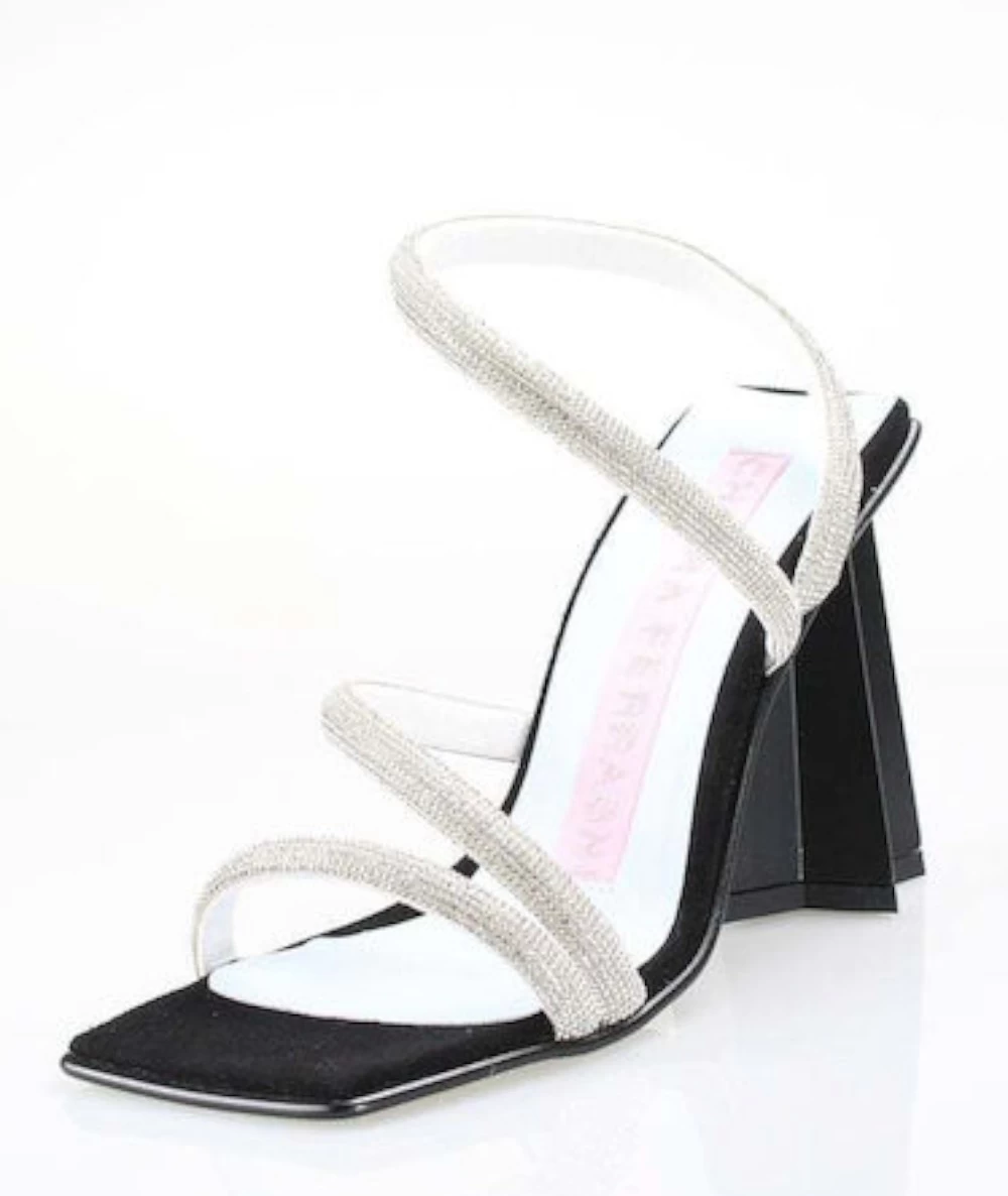 Chiara Ferragni Γυναικεία Πέδιλα με Χοντρό Ψηλό Τακούνι 5