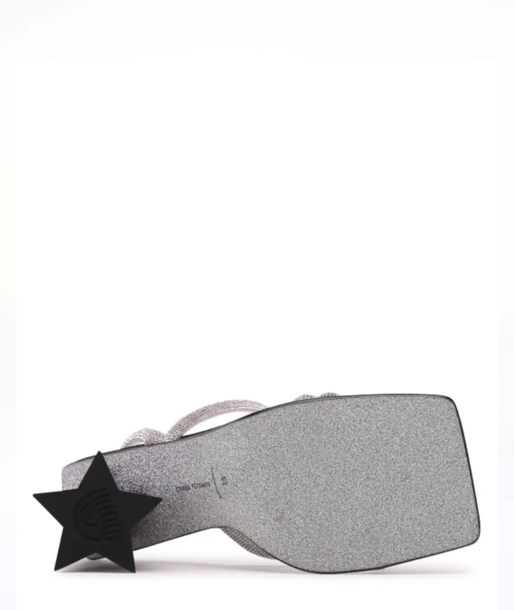 Chiara Ferragni Γυναικεία Πέδιλα με Χοντρό Ψηλό Τακούνι 6