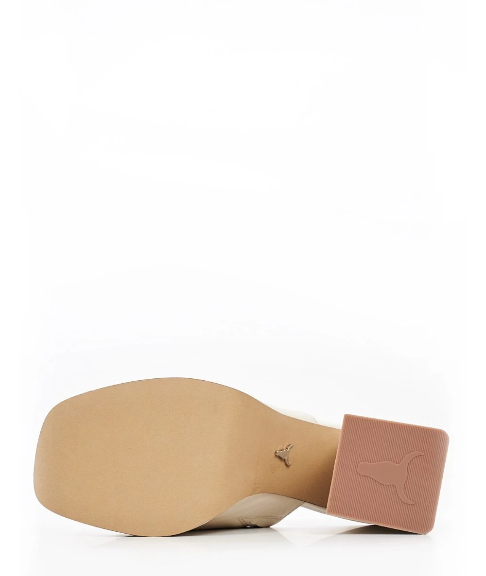 Windsor Smith Closer Leather Mules with Thick High Heel. 5
