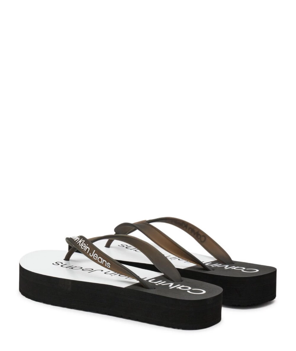 Calvin Klein Flatform Monologo Women's Beach Flip Flops. 2