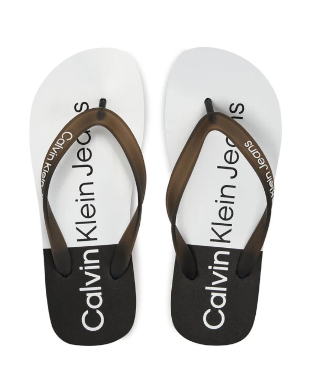 Calvin Klein Flatform Monologo Women's Beach Flip Flops. 4