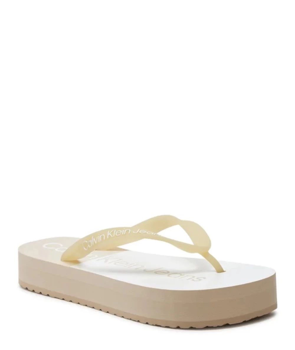 Calvin Klein Flatform Monologo Women's Beach Flip Flops. 1