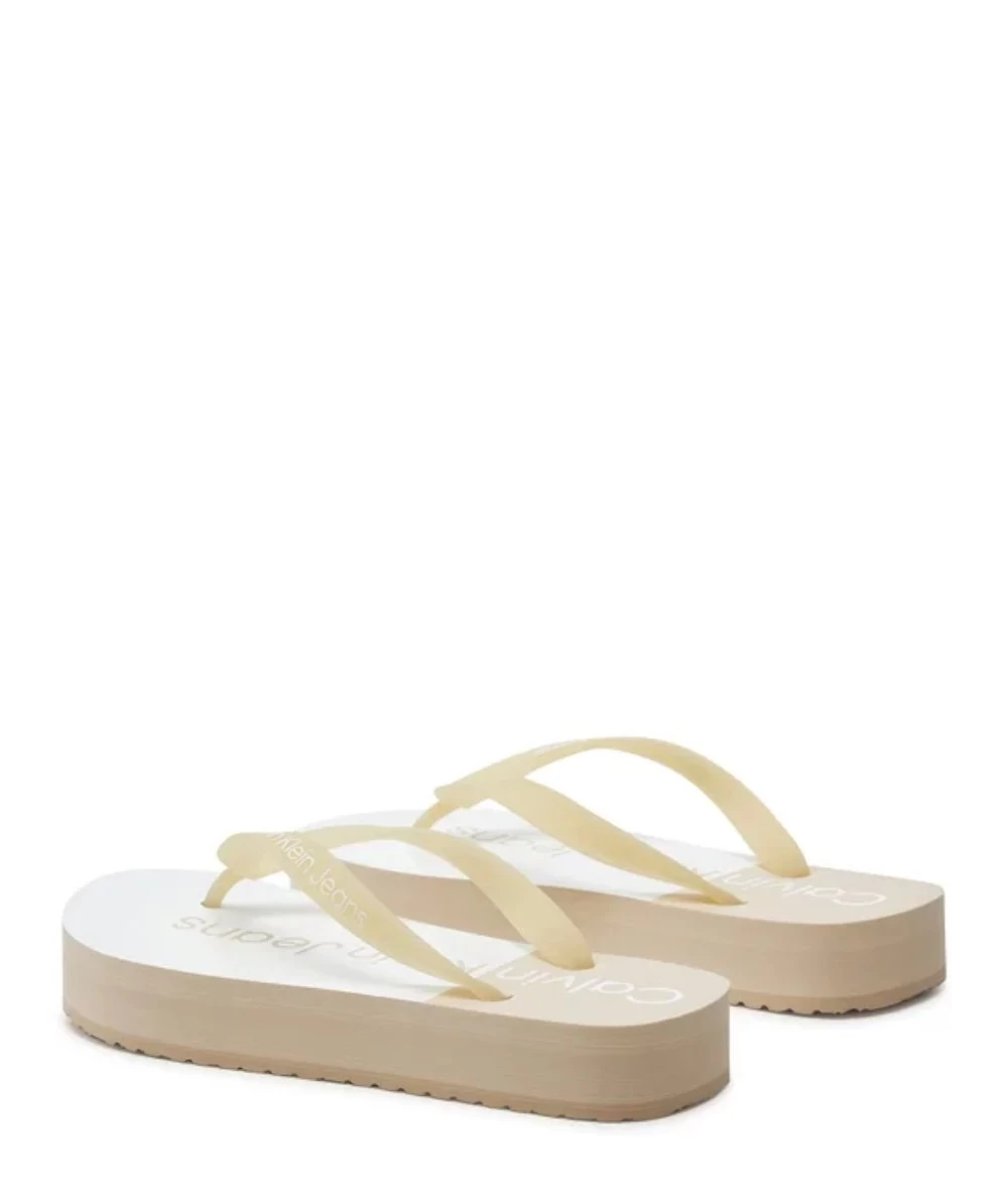 Calvin Klein Flatform Monologo Women's Beach Flip Flops. 2
