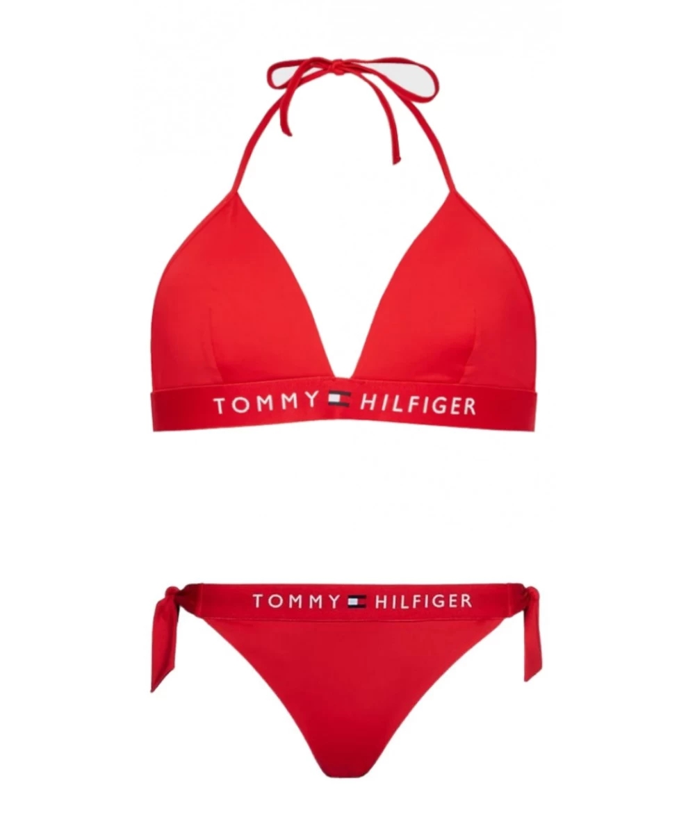Tommy Hilfiger Women's Fixed Foam Triangle Bikini & Drawstring Bikini Slip 6