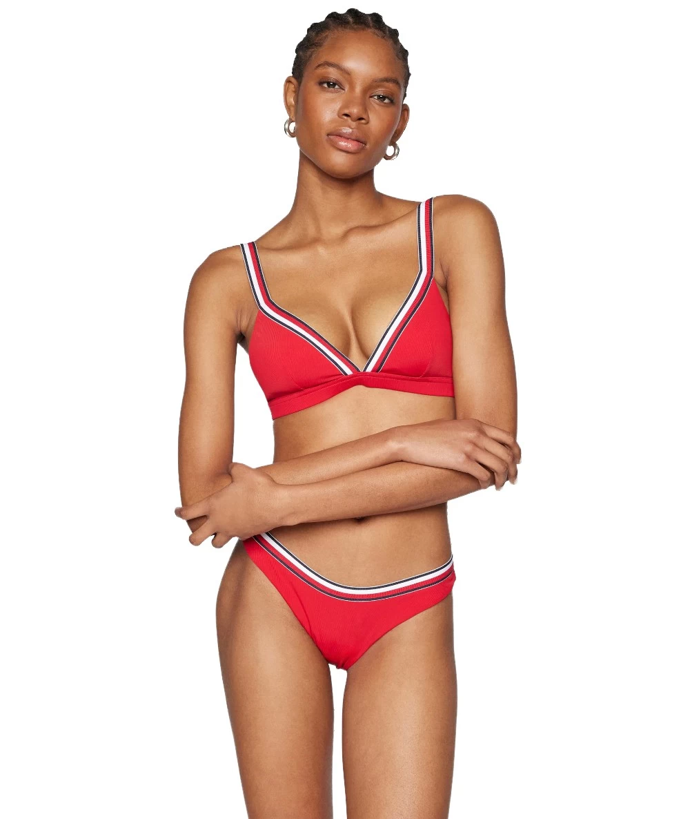 Tommy Hilfiger Women's Ribbed Triangle & Slip Bikini 2