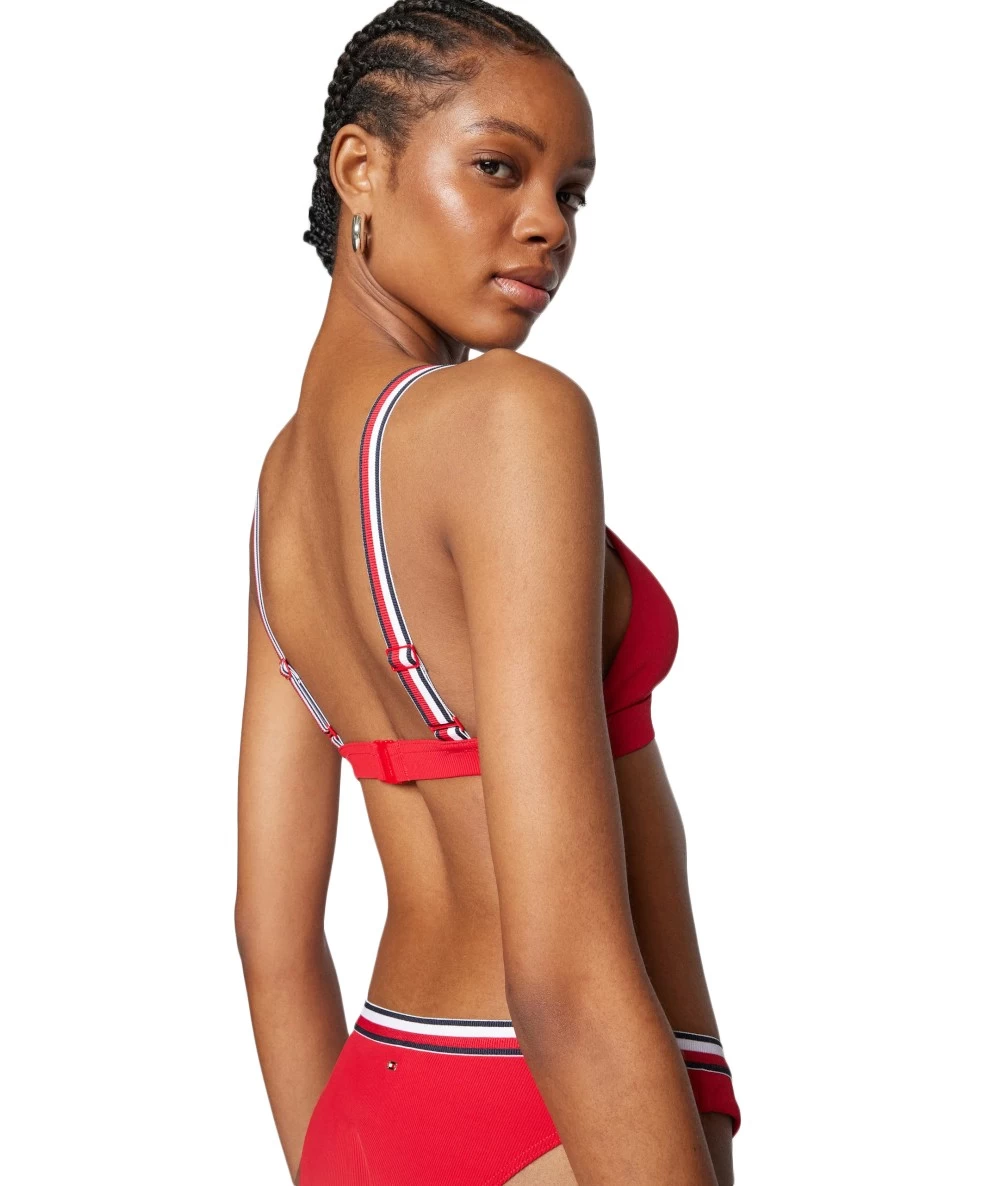Tommy Hilfiger Women's Ribbed Triangle & Slip Bikini 4