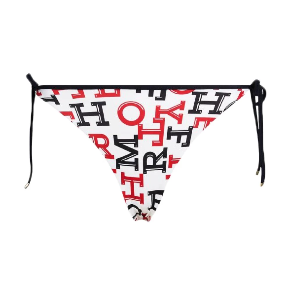 Tommy Hilfiger Γυναικείο Bikini Τριγωνάκι & Slip με Κορδονάκια Με All Over Logo Print 6