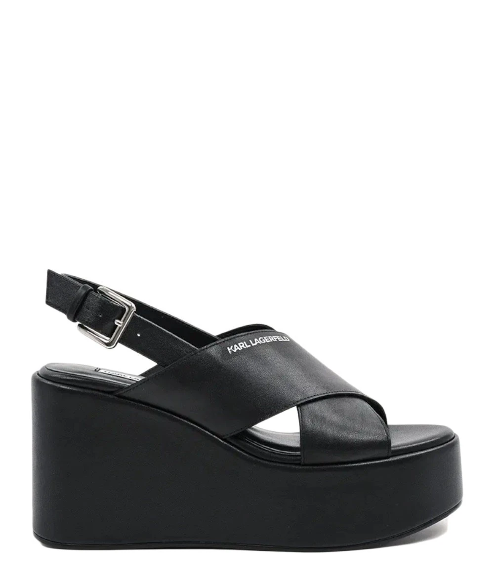 Karl Lagerfeld Γυναικεία Δερμάτινα Πέδιλα  1