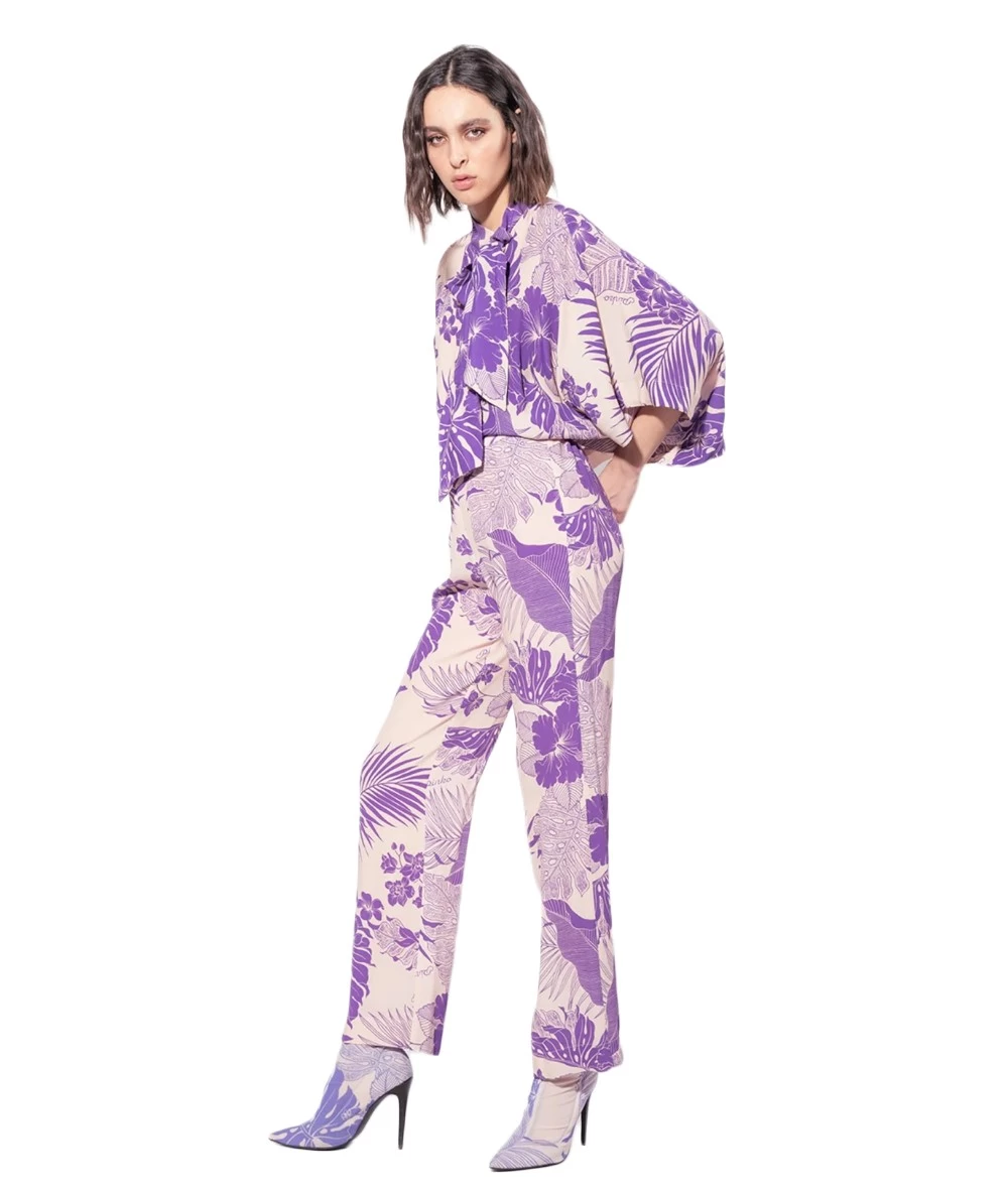PINKO Women's Pants With Tropical Pattern. 4